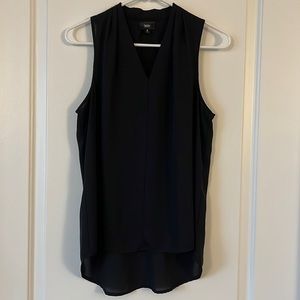 Mossimo Target. Black sleeveless top. S. Subtle pleating at shoulders.